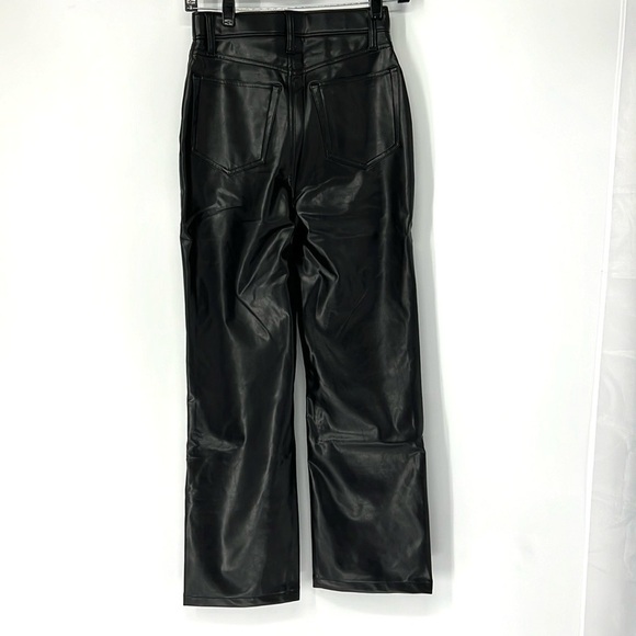 Abercrombie & Fitch NWT women’s 90’s relaxed high rise faux leather pant… - Picture 4 of 7